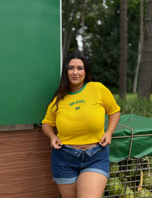Cropped Brasil Plus Size