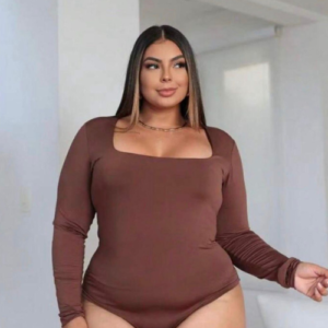Body Manga Longa Plus Size